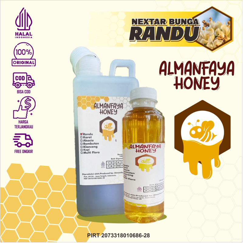 

ALMANFAYA HONEY || Madu Varian Multiflora Kemasan 1000gram/1Kg