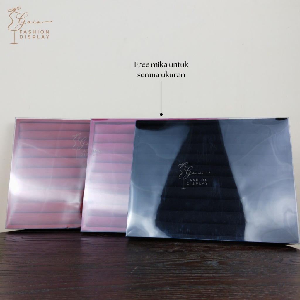 RB Display Cincin Nampan Cincin Kotak Cincin Pajangan Cincin Display Aksesoris Kotak Cincin Bludru +