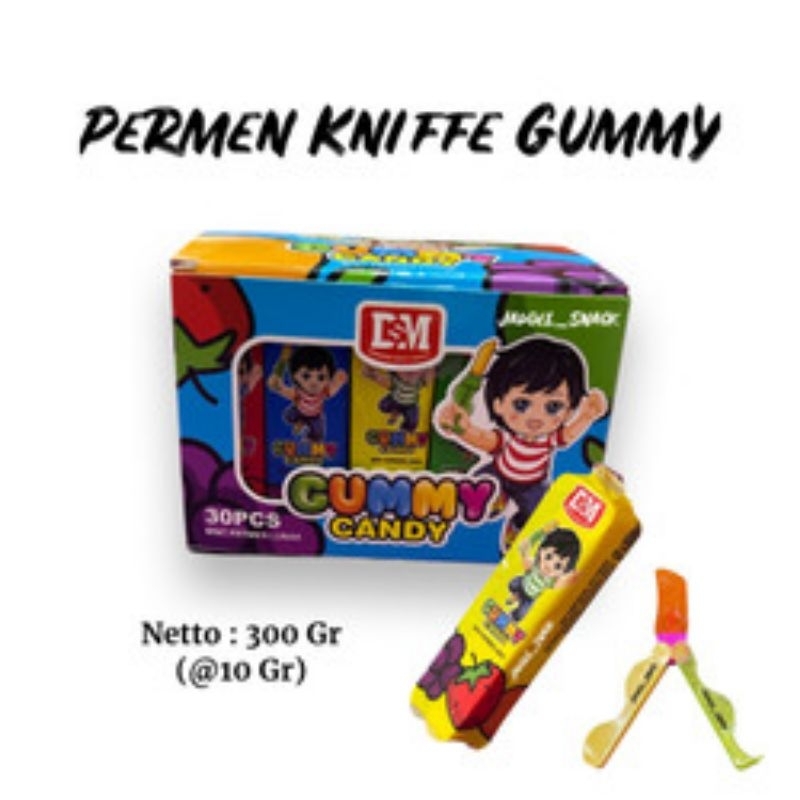 

Permen gummy candy permen aneka rasa buah bentuk pedang pisau isi 30 pcs