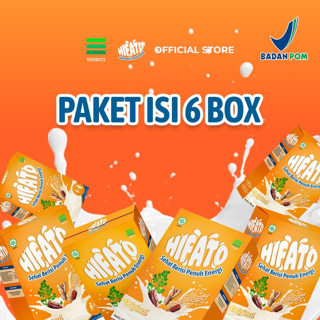 

HIFATO Paket 6 Box - Susu Penambah Berat Badan Original