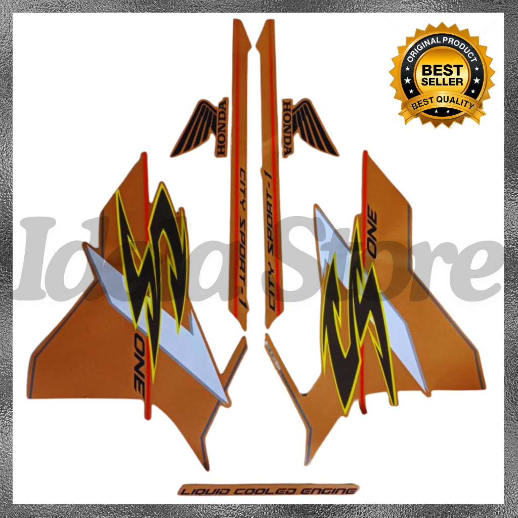 Striping Sticker Honda Cs One Cs 1 Csone Kuing Gold List body Motor Cs One Cs 1 Terbaik