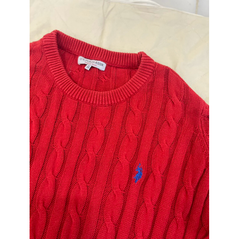 US POLO ASSN USPA CABLE KNIT SWEATER