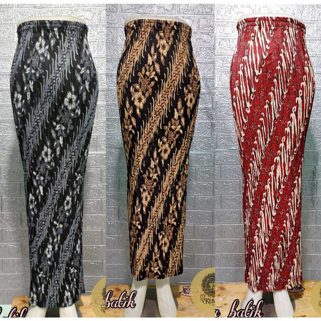 REAL PICT ROK PLISKET BATIK BAWAHAN KEBAYA / ROK PLISKET / ROK KEBAYA / ROK PLISKET BATIK MOTIF KERA