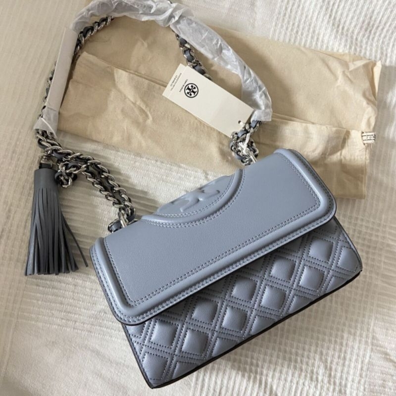 tas selempang wanita tory burch TB fleming cloud blue