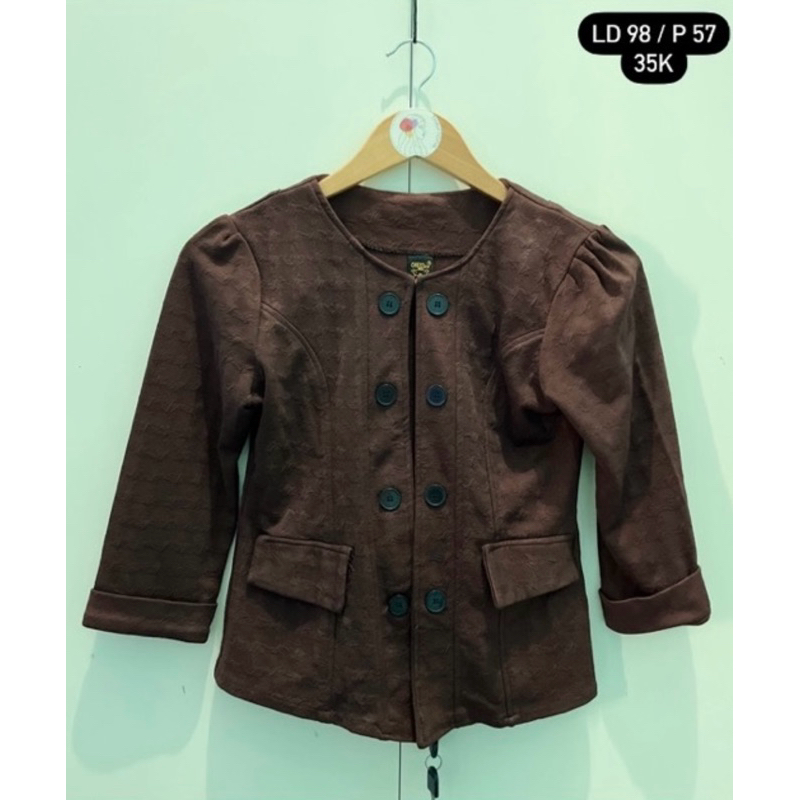 preloved blazer coklat