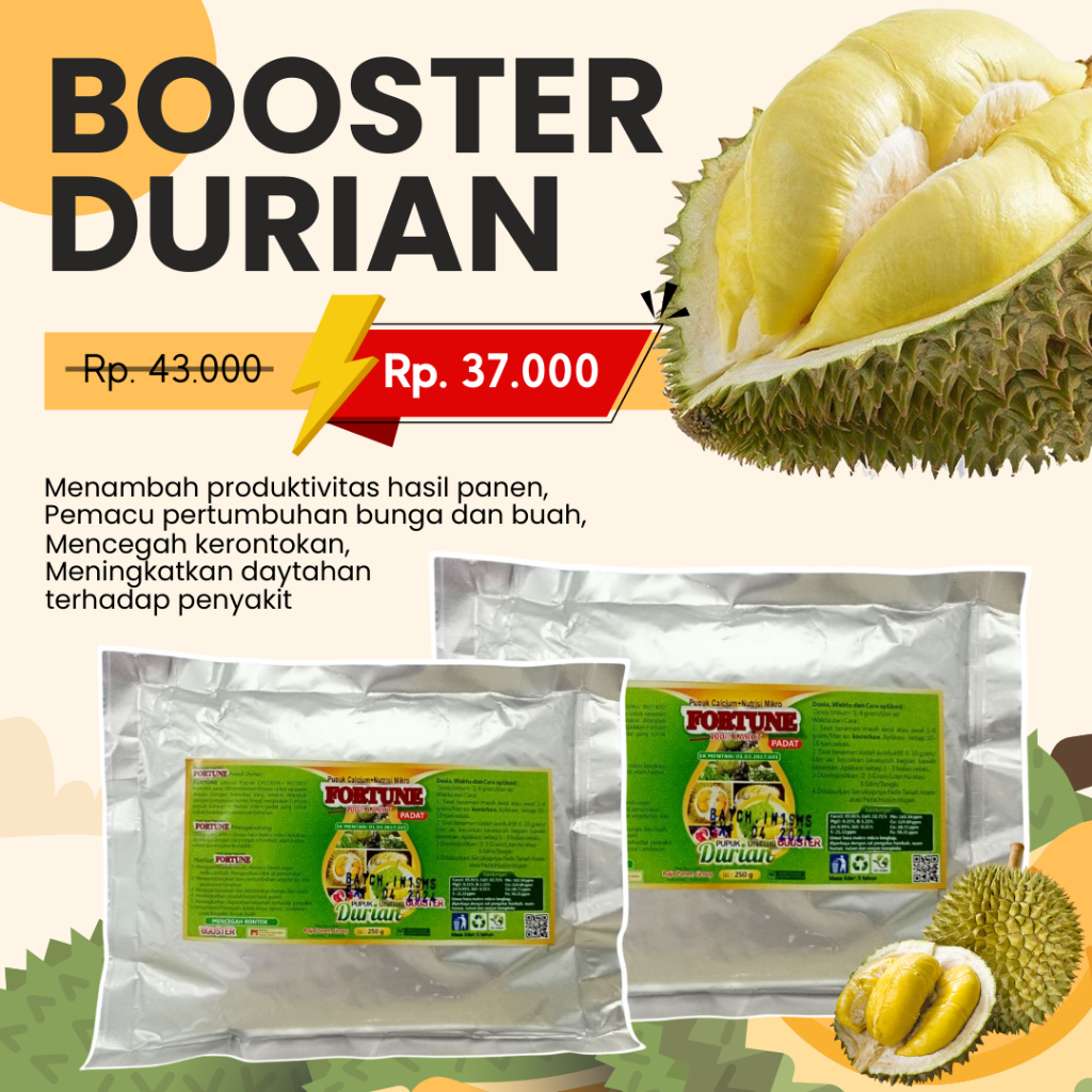 Pupuk Booster Durian, Pupuk Durian Agar Cepat Berbuah, Pupuk Durian Montong, Pupuk Durian Musang