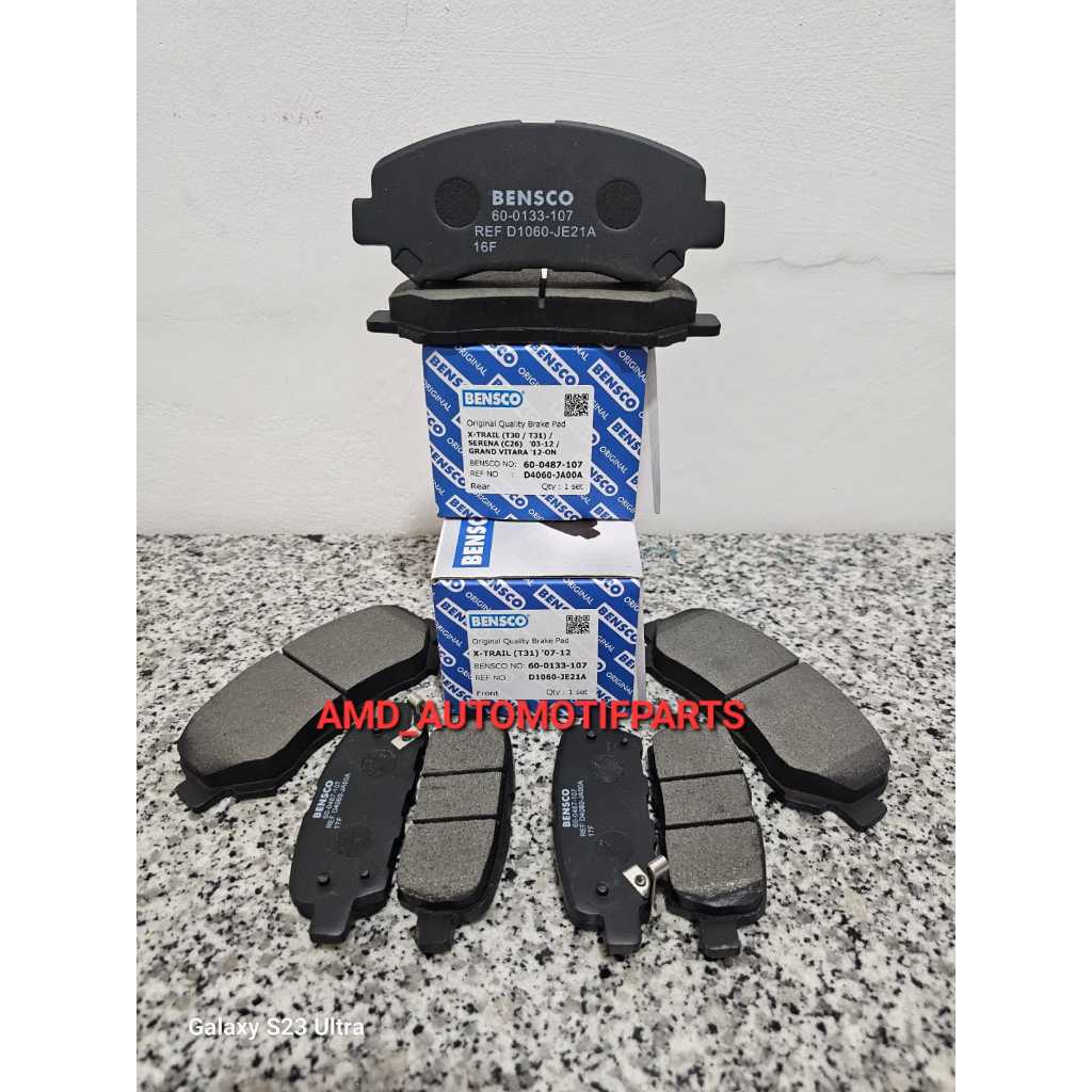 KAMPAS REM DEPAN DAN BELAKANG XTRAIL T31 BRAKE PAD XTRAIL T31 SET KANVAS REM DEPAN+BELAKANG XTRAIL T