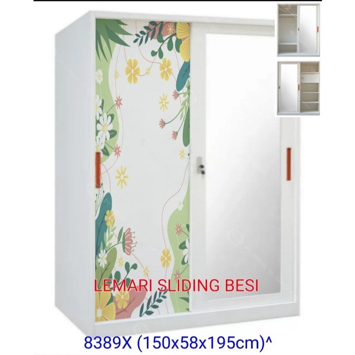 LEMARI PAKAIAN SLIDING BESI 150CM BATAM