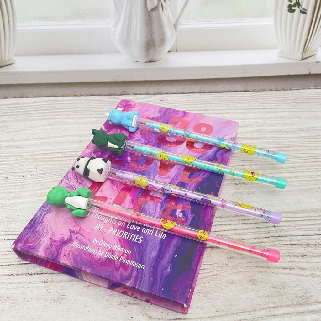 

Pensil Susun Animal Binatang Zoo Super Cute PNS 1445 - Pencil Bullet Bensia Sambung dengan Penghapus, Karakter Favorit Anak, Motif Lucu, Best Quality Stationary, Fancy Estetik, Set 4pcs, Harga Terjangkau**