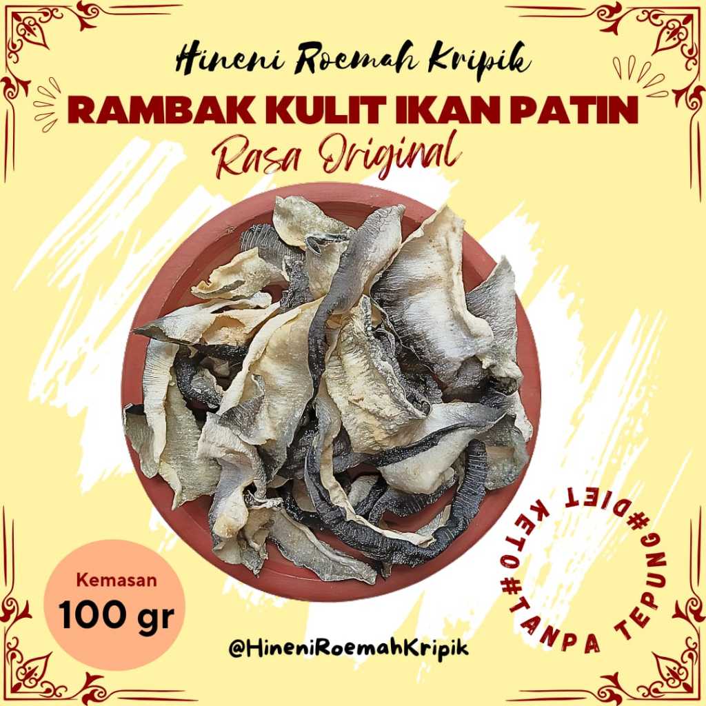 

KRIPIK KULIT IKAN PATIN 100g TANPA TEPUNG / DIET KETO Siap Makan