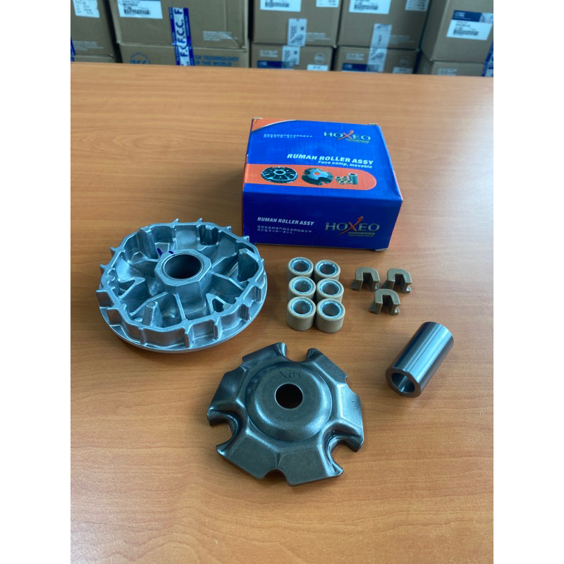 HOXEO Rumah Roller Assy Set Vario 125 Techno KZR / Vario 125 CBS Old Bohlam / Asli Hoxeo