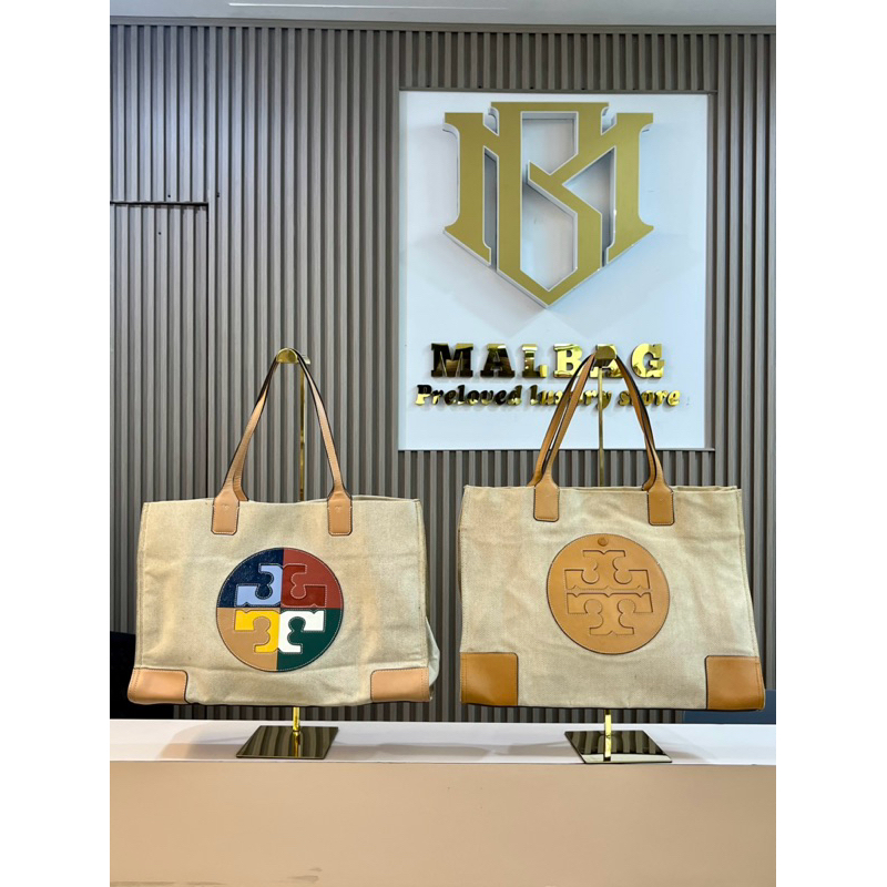 TORY_BURCH Large ELLA Canvas Logo Tote