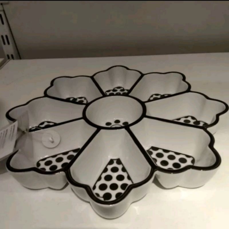 IKEA HEMBJUDEN piring sekat bahan porselen piring saji