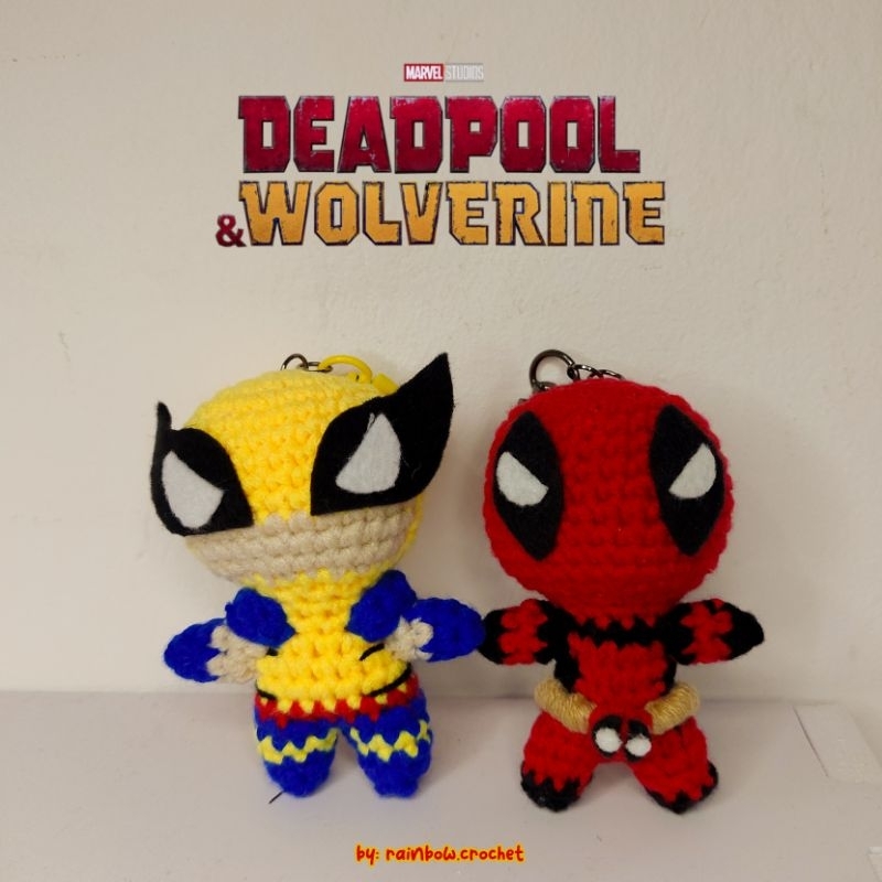 Gantungan Kunci Deadpool | Deadpool Keychain | Deadpool Amigurumi