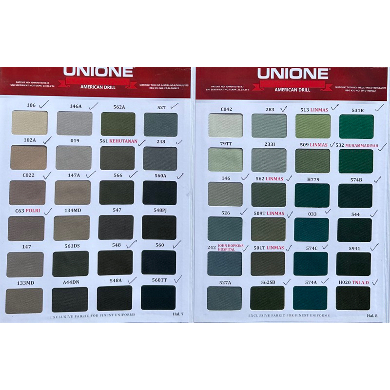 [PER 1 ROLL] KAIN UNIONE BY ESPERO AMERICAN DRILL #1616