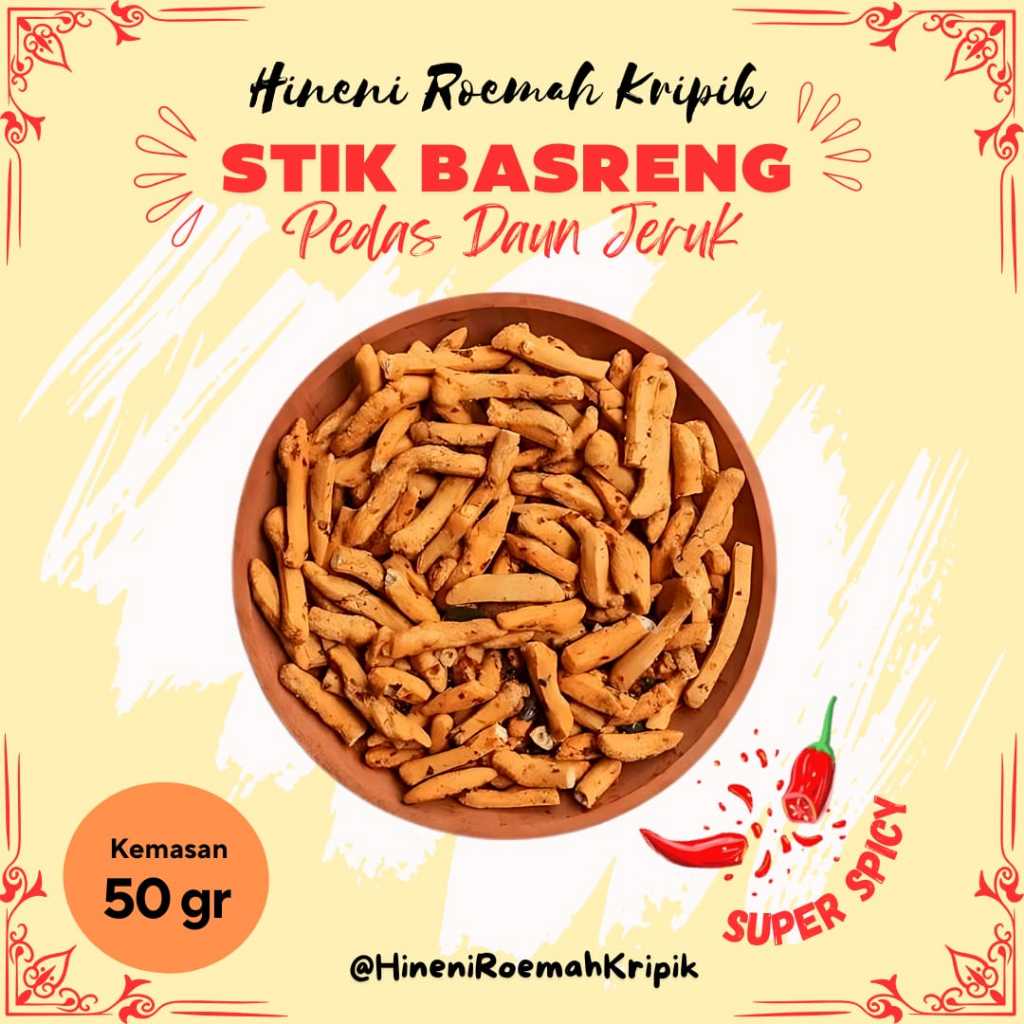 

50g Stik Basreng Pedass Bakso Goreng Pedas Snack Kekinian Murah