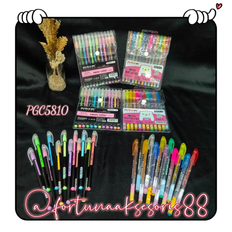

(1PCS) PEN GEL GLITTER WARNA 1,0MM / PULPEN PELANGI BLINK BLINK / PENA GLITER ZUIXUA / BALPOINT VIRAL / NEON BALLPOINT COLORFUL / PGC5810
