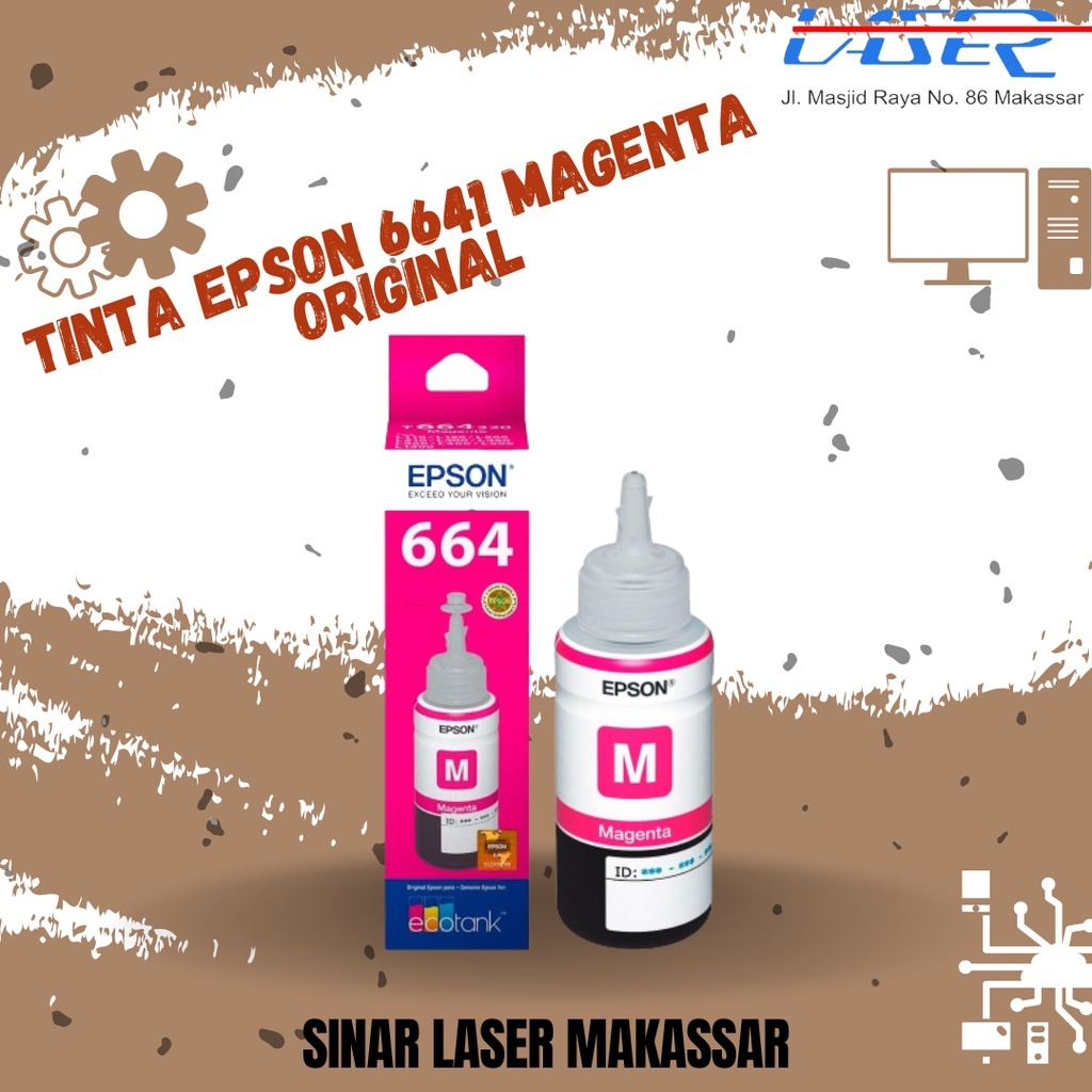 TINTA EPSON 664 MAGENTA / TINTA PRINTER EPSON ORIGINAL