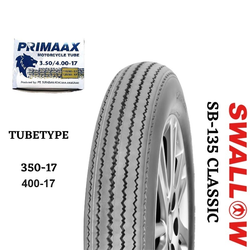 Promo Paket Hemat Ban Luar Swallow Classic SB135 350 - 17 / 400 - 17 / 450 - 17 + Ban Dalam