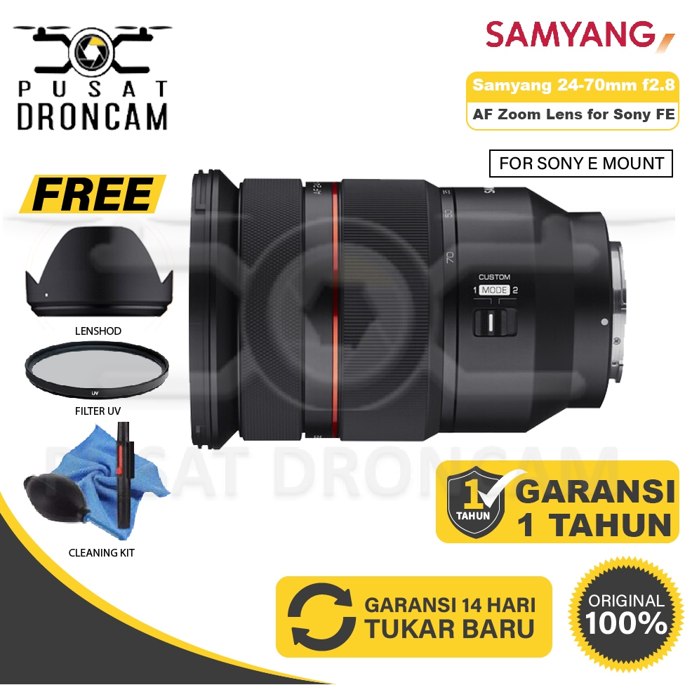 Samyang AF 24-70mm f2.8 FE Sony Full Frame Samyang 24-70 mm f/2.8 Lensa Original