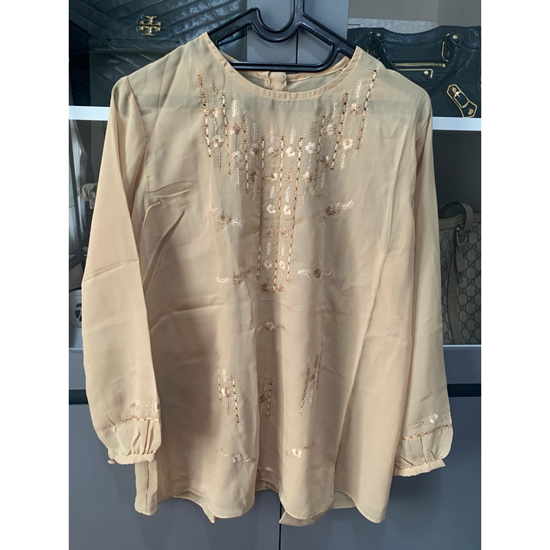 New Blouse Sifon bahan Bordir Padang