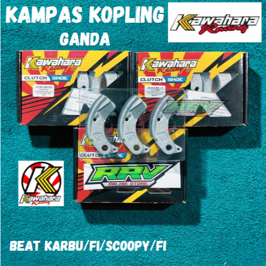 KAMPAS KOPLING GANDA RACING KAWAHARA CLUTCH BEAT, BEAT FI, SCOOPY KARBU /FI KAMPAS GANDA BEAT RACING