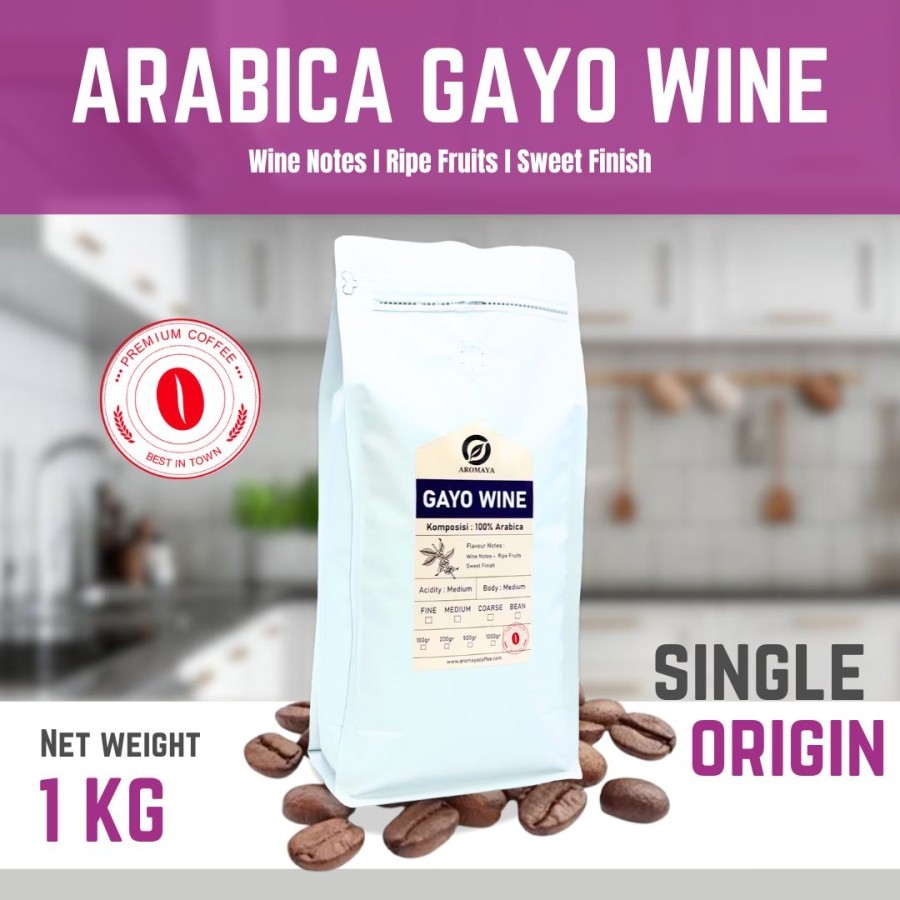 

AROMAYA Kopi Arabika Gayo Wine Arabica Coffee 1 kg