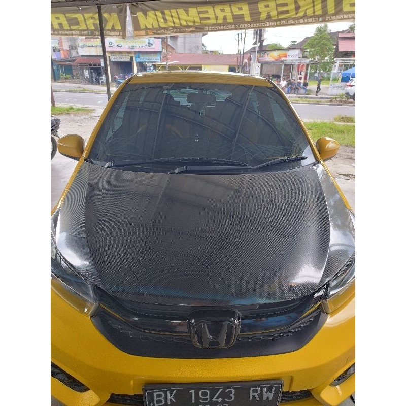 STICKER CARBON MOBIL 152 TAHAN PANAS KAP MESIN-STIKER SKOTLET MOBIL KARBON AWET TAHAN PANAS