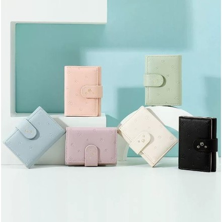 D241 DOMPET WANITA MINI LIPAT IMPORT MOTIF BUNGA LUCU CANTIK REAL PIC MURAH TERBARU
