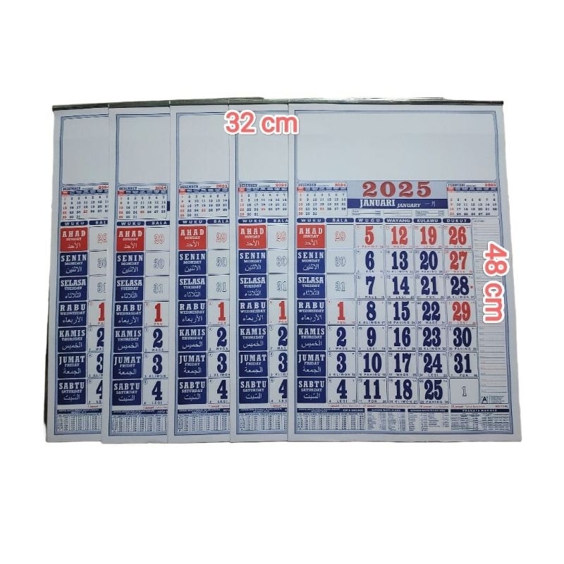 

Grosir 10 pcs Kalender Dinding 2025 Lengkap Best Seller