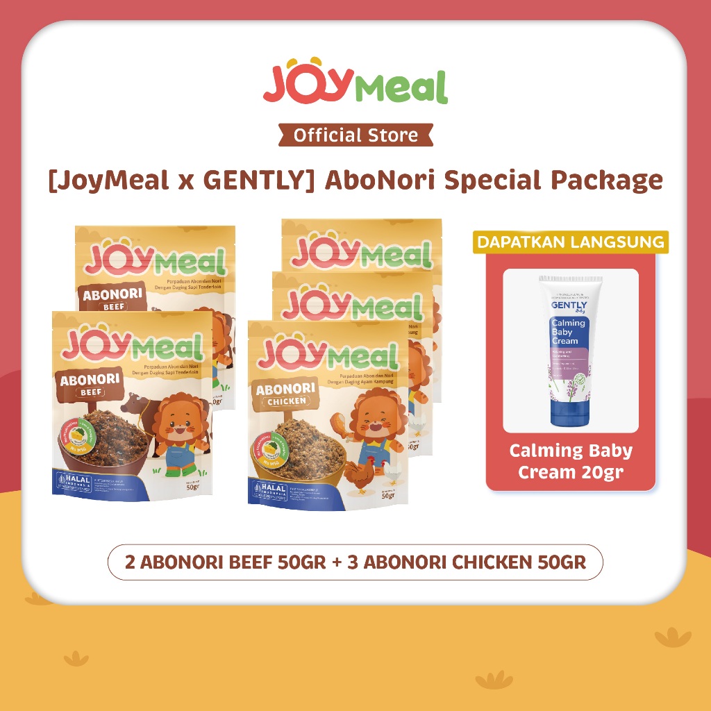 

[JoyMeal x GENTLY] - AboNori Special Package (5pcs) & Calming Baby Cream 20gr