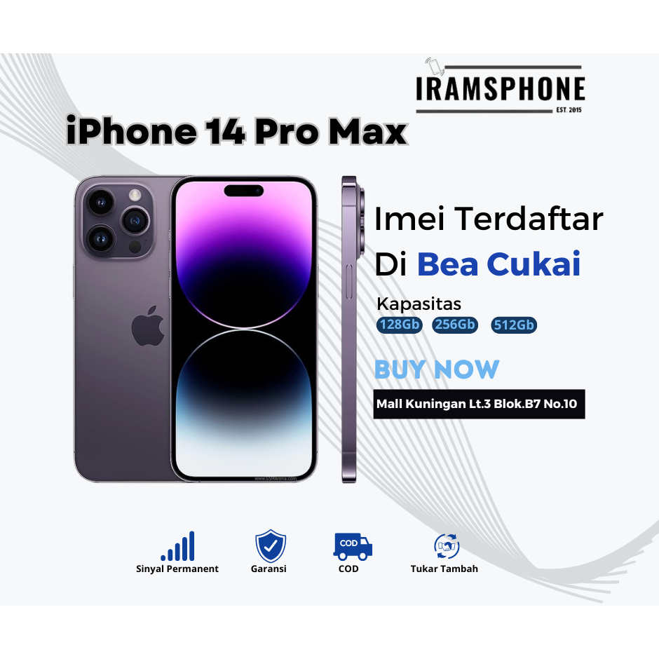 iPhone 14 Pro Max 128Gb / 256Gb / 512Gb Second iBox / Bea Cukai Resmi Mulus