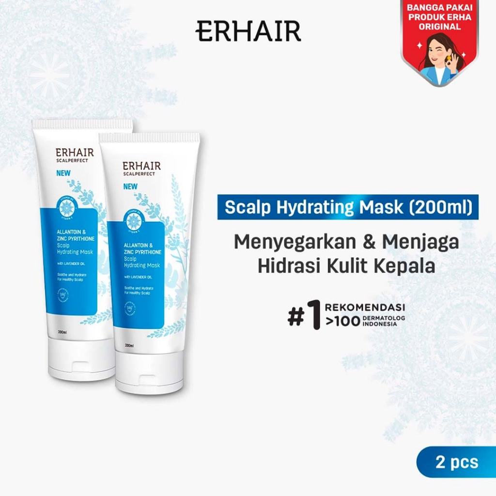 ERHAIR Twinpack Scalperfect Hydrating Mask - Masker Kulit Kepala Gatal & Berketombe