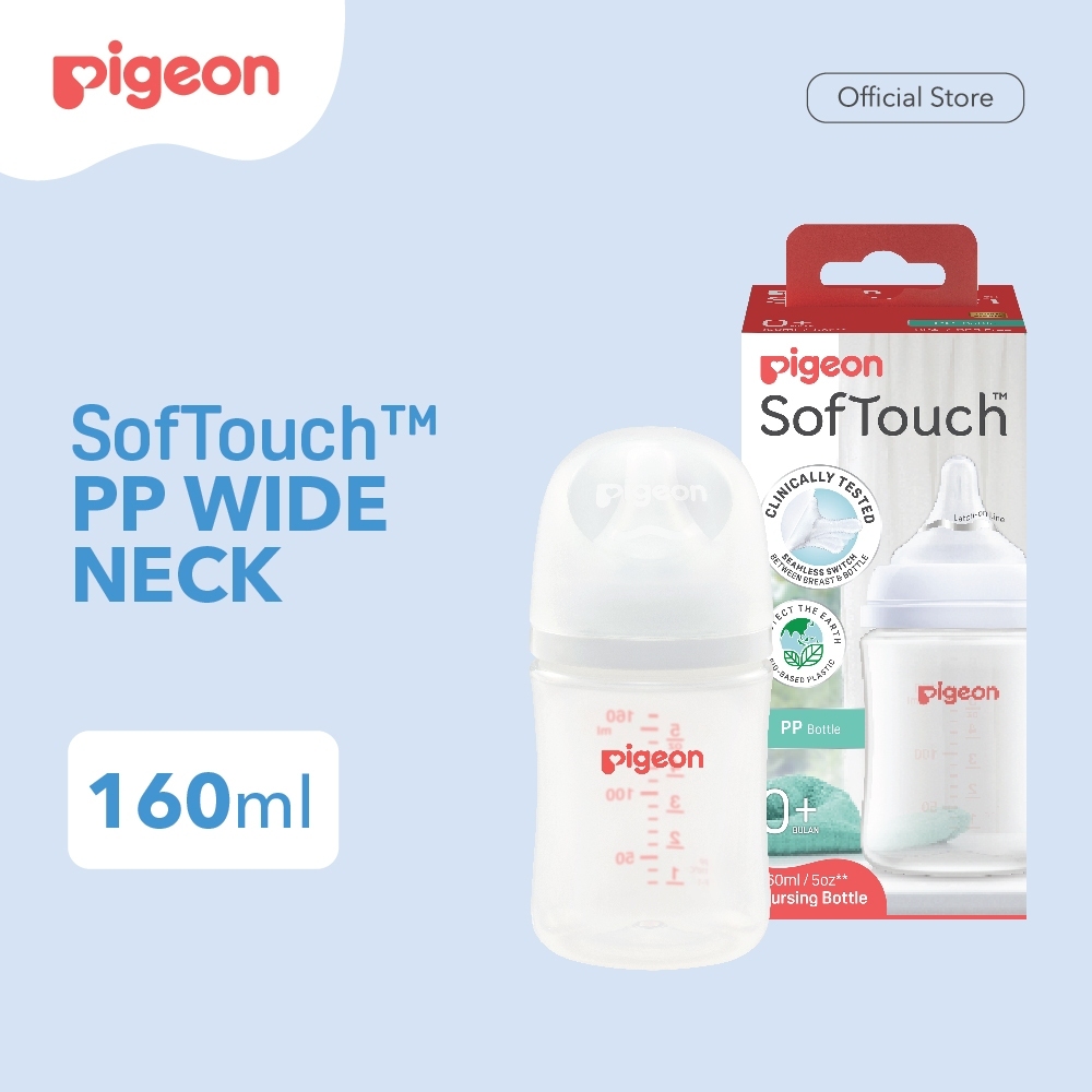 Pigeon Botol Susu SofTouch WIDENECK 160ml dan SofTouch T-Ester 200ml / 300ml