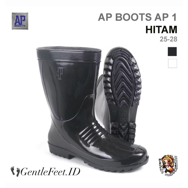 Sepatu Boot AP Boots AP 1 Hitam - Sepatu Boot PVC | Boot AP Black