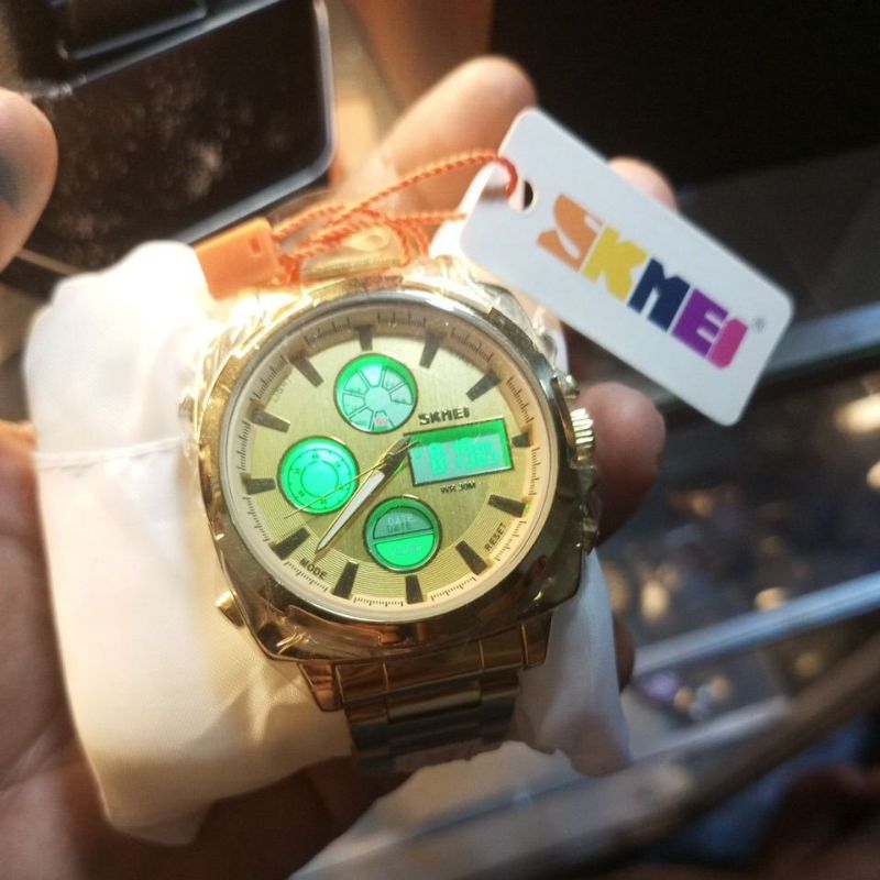 ORIGINAL SKMEI 1673 DUAL TIME JAM TANGAN PRIA