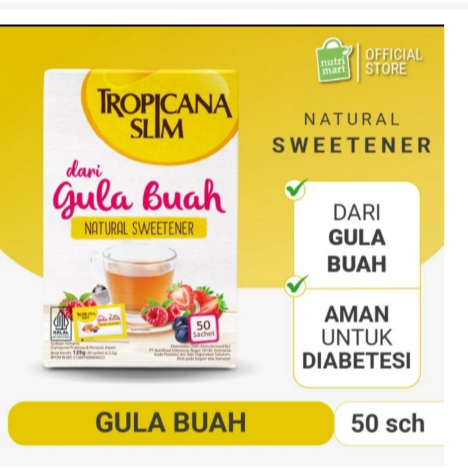 

Tropicana Slim Gula Buah 50 Sachet - GULA Alami untuk Diabetes