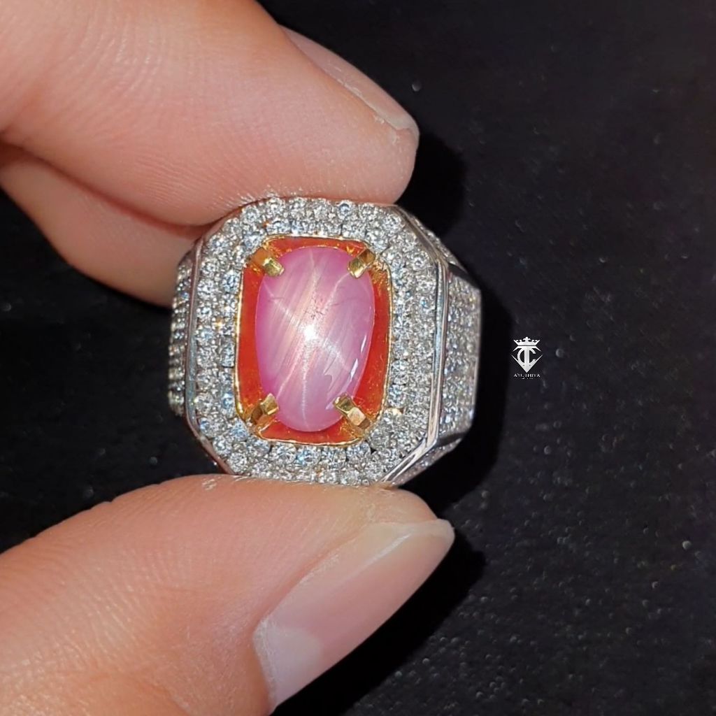 Batu Mulia Permata Natural Star Ruby Burma Myanmar 4.50 Ct Hc GRI Memo