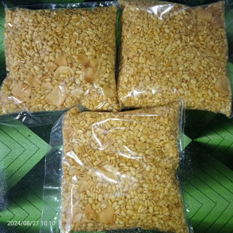 

Cemilan Kacang Hijau Goreng Asin / Netto -+250gr