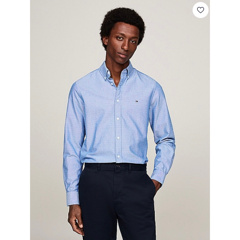 KEMEJA DOBBY SLIMFIT OXFORD | DOBBY SLIMFIT OXFORD SHIRT | LENGAN PANJANG BRAND TOMMY HILFIGER
