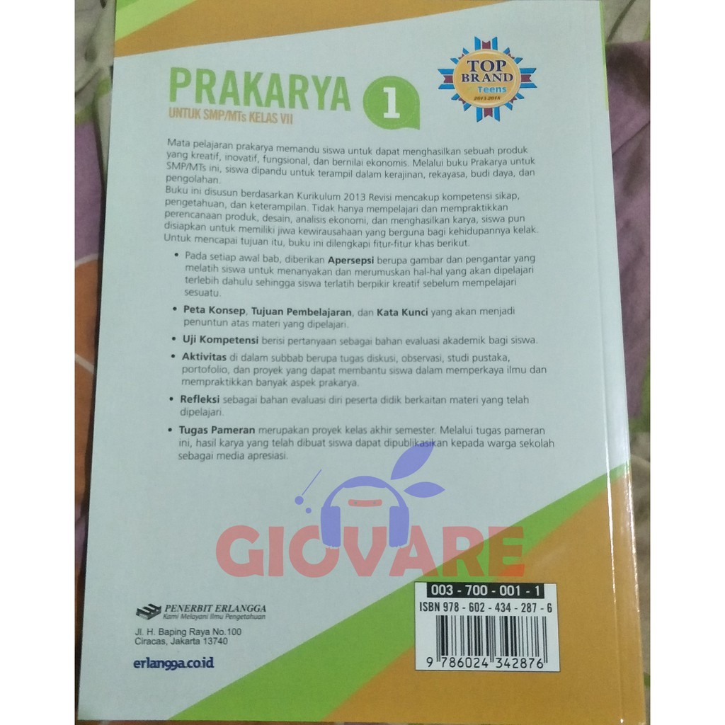 BUKU PRAKARYA KELAS 7 ERLANGGA KURIKULUM 2013 | BUKU PRAKARYA SMP KELAS 7