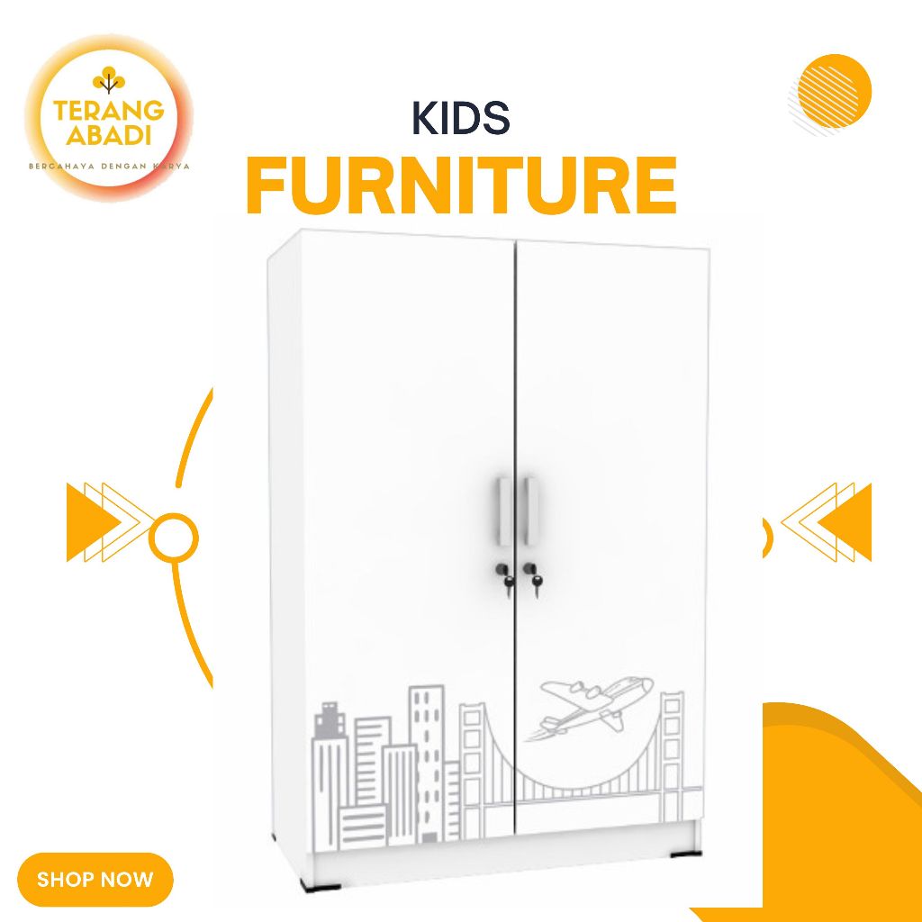 Lemari Anak 2 PINTU Minimalis Gantung dan Tahapan/ LEMARI KAYU GANTUNG/ LEMARI PAKAIAN ANAK 2 PINTU
