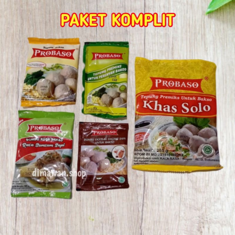 

PROBASO tepung bakso paket komplit khas solo bumbu kuah sumsum sapi