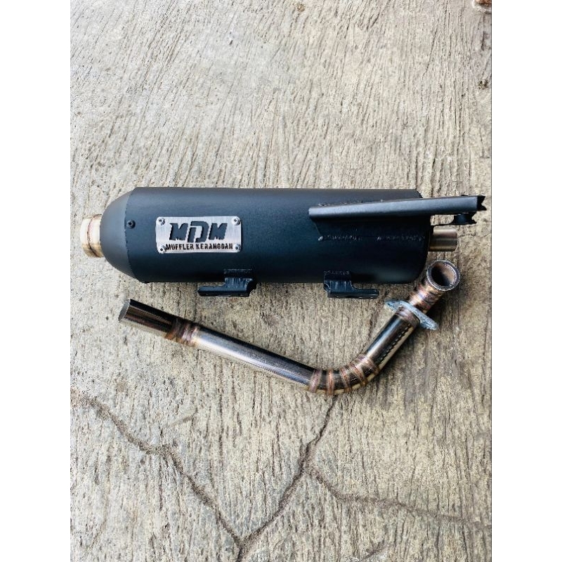 KNALPOT SET STANDAR RACING ENGKER ENTRETT MDM BEAT FI / BEAT DELUXE / BEAT ESP / BEAT KARBU / SCOOPY