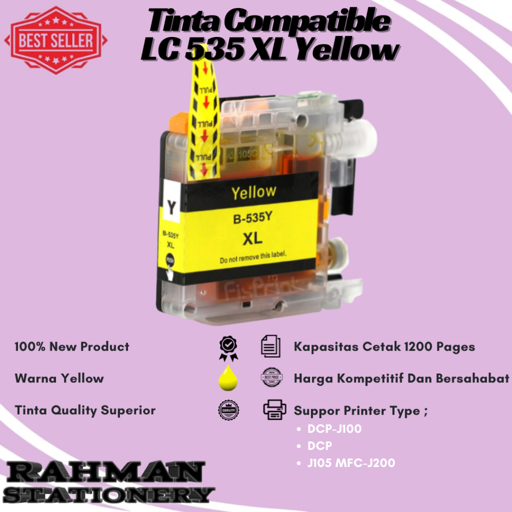Cartridge Tinta Compatible Brother LC539XL LC 539XL LC535XL LC 535XL - 535XL Yellow