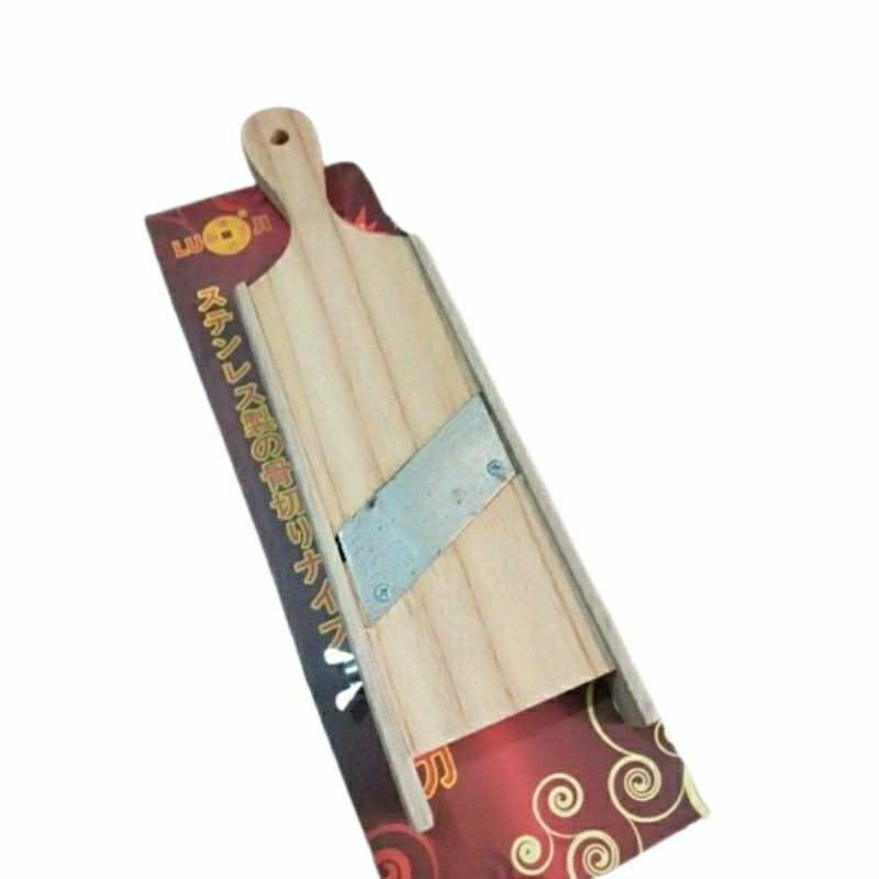 Serutan Keripik Singkong/Pisang & Ubi Bahan Pisau Baja,Bahan Kayu Jati Ukuran 30x8 Cm