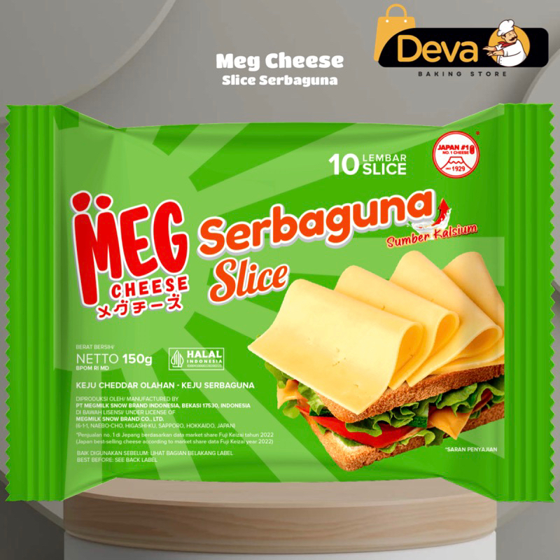 

Meg Cheese Slice Serbaguna 10s - Keju Meg Slice Serbaguna 10s