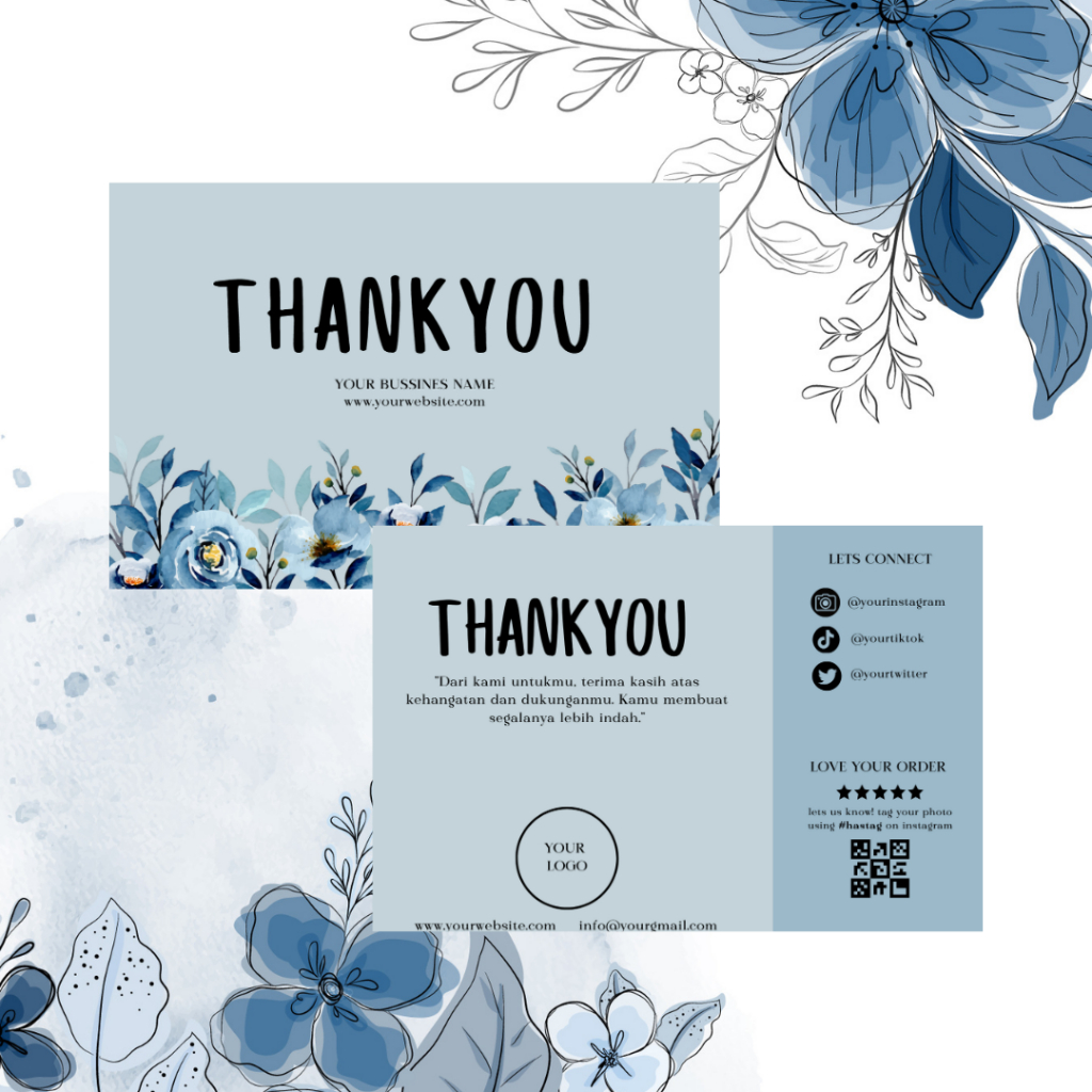 

(DIGITAL PRODUCT) Small Business Thank You Card Template
