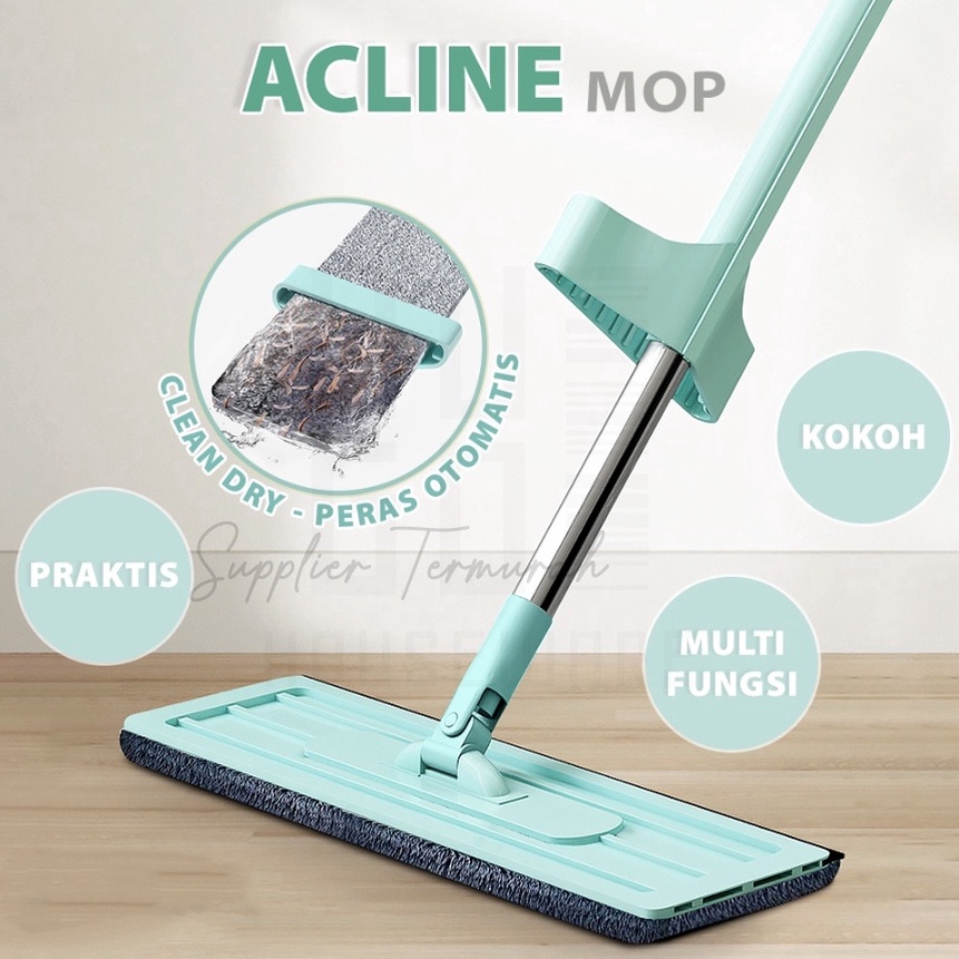Murah Luar Biasa Alat Pel Lantai TARIK Ultra Mop Acline  Pel Lantai Tarik Biru Handsfree