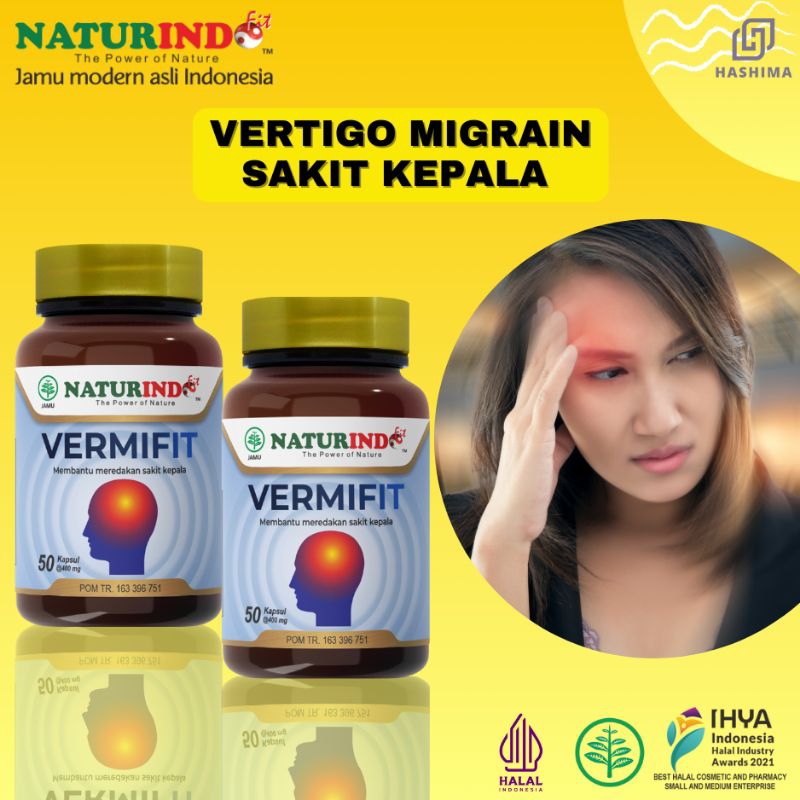 VERMIFIT - Obat Sakit Kepala Sebelah Obat Vertigo Sakit Kepala Migrain Obat Vertigo Alami